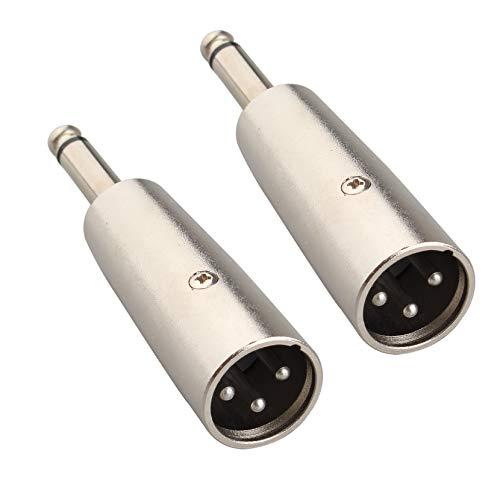 4x Adattatore Da Presa XLR Stereo Femmina 3 Poli A Spina RCA Mono Maschio - 100% In Metallo Con Blocco - Connettore Audio HiFi - Adaptout Marca Francese