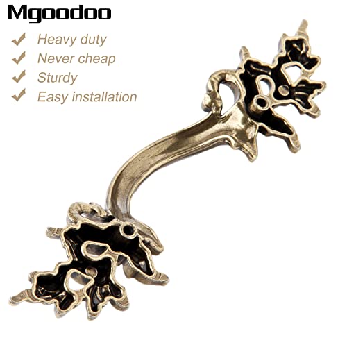 Mgoodoo 3'' Antique Brass Drawer Pulls, French Provincial Handles Knobs For Cabinet Dresser Wardrobe Nightstand Closet Cupboard Door,Vintage Bronze,Shabby Chic,European Style #TOP1