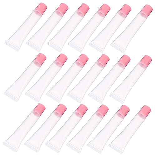 CLISPEED 50 Piezas Tubo de lápiz Labial Contenedores de pomada Labial Contenedores de labiales de plástico bálsamo Rosa Boca Tubos de Embalaje contenedor de Maquillaje vacio el plastico