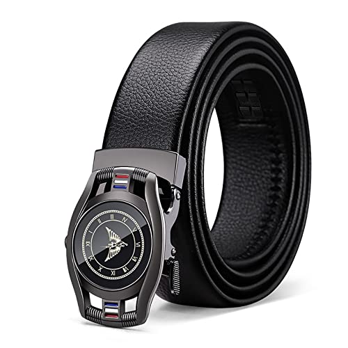 VANNANBA Men Belts Leather Male Slide Ratchet Work Casual Dress Belt Adjusatble with Gift Box4