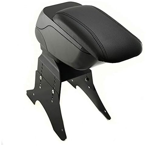 Armrest Arm Rest Centre Console Sliding Car Auto Van Bus Black Universal Storage Box Organizer Leather Cover