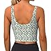 Green Eucalyptus Leaves Print Lightweight Trendy Women Sports Vest Yoga Workout Running Vests All Seasons