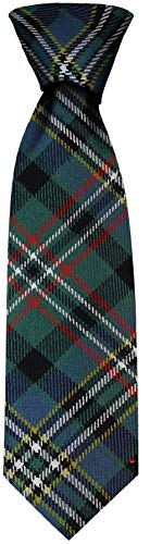 I LUV LTD Gents Neck Tie Scott Green Ancient Tartan Lightweight Scottish Clan Tie