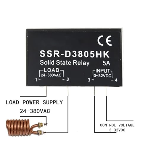Relais statique SSR-D3803HK DC-AC broches 3A pour automatisme et PCB - 6