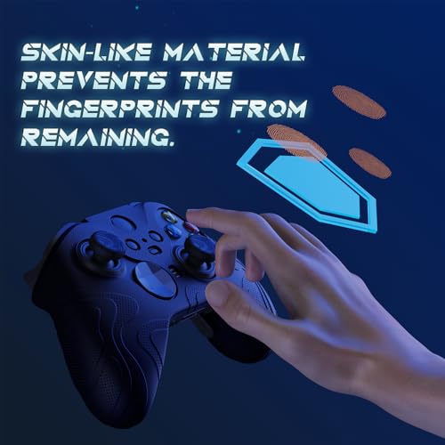 Image of PlayVital Mountain Range Edition Silicone Cover for Xbox Elite Wireless Controller Series 2, Black Anti-Slip Controller Skin for Xbox Elite Series 2 Core with Thumb Grips