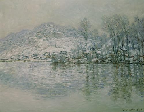 La Seine à Port Villez en hiver Claude Monet - Toile d'art premium pour décoration murale