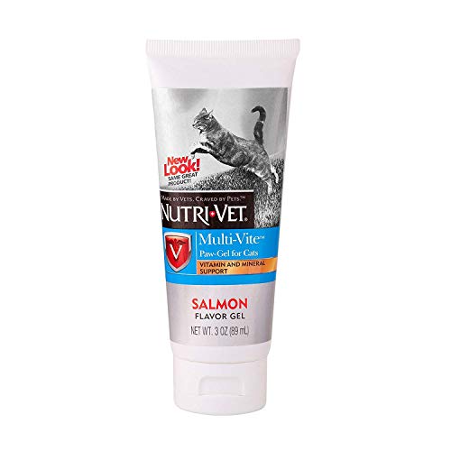 Nutri-Vet Multi-Vite Multivitamin Paw Gel for Cats | Tasty & Easy to Give Cat Vitamins | 3 Ounce Tube