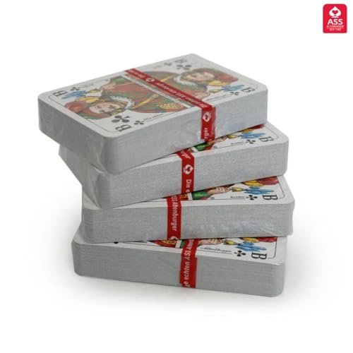 Kartenspiel für Erwachsene Spielkarten Romme Profiqualität für Bridge Canasta Poker Skat Kartendeck 55 Blatt BLAU und ROT (4-Deck) – Bild 8