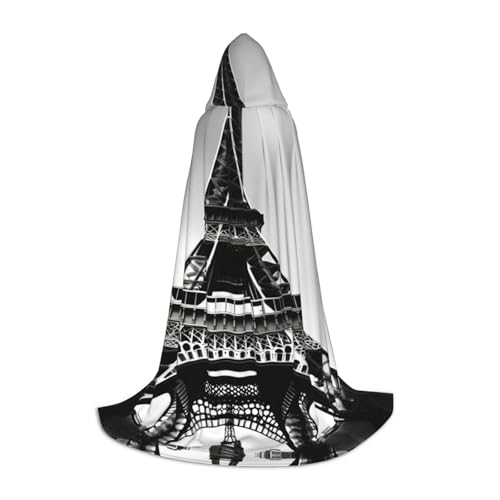 YQxwJL AB-122 Eiffelturm-Kapuzenumhang für Erwachsene