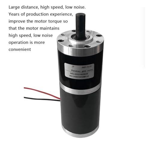 12V/24V High Torque Planetary Reduction Motor - 84W DC Brush Motor for Speed Control, Micro Size, Variable Speed, Permanent Magnet Generator (30 RPM)