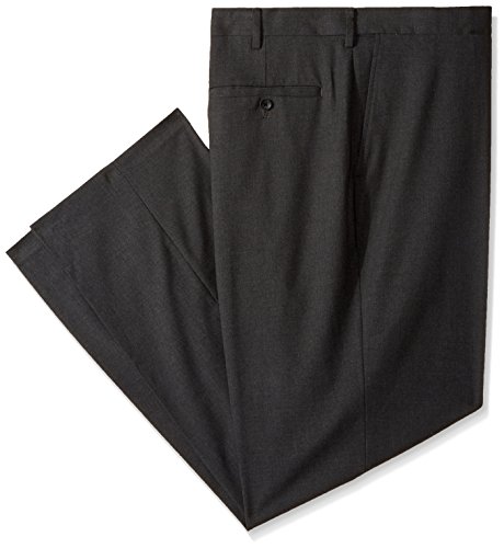 J.M. Haggar Men's Big & Tall Sharkskin Premium Classic-Fit Stretch Suit Separate Pant, Dark Heather Grey, 44Wx34L