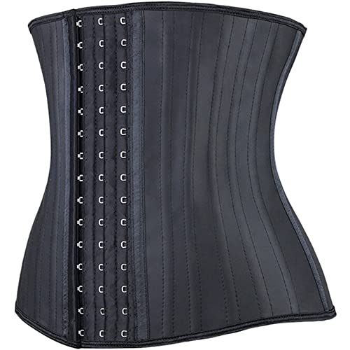 Dress Cici Sweat Waist Trimmer 25 Steel Boned Latex Sauna Waist Trainer 30cm Height Sauna Body Shaper Gym Belt Black Asia Size S Fit Waist 25.6-28.3 Inches