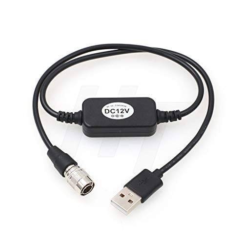 Cable de alimentación USB a Hirose de 4 pines macho de 12 V CC (12 pulgadas)
