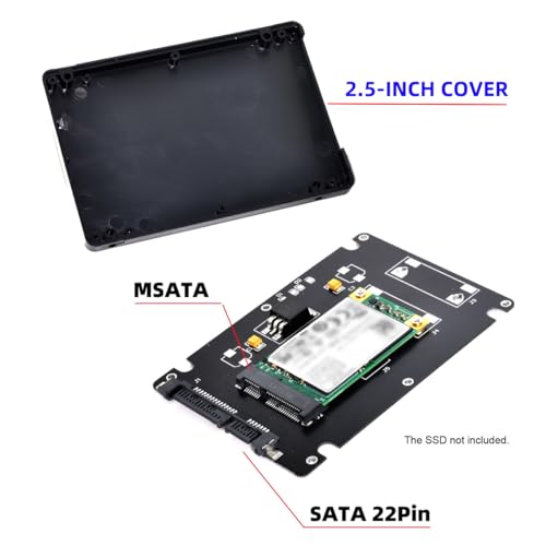 Adaptador 50Pin mSATA a SATA 3.0 6Gbps 2.5" miniatura 3