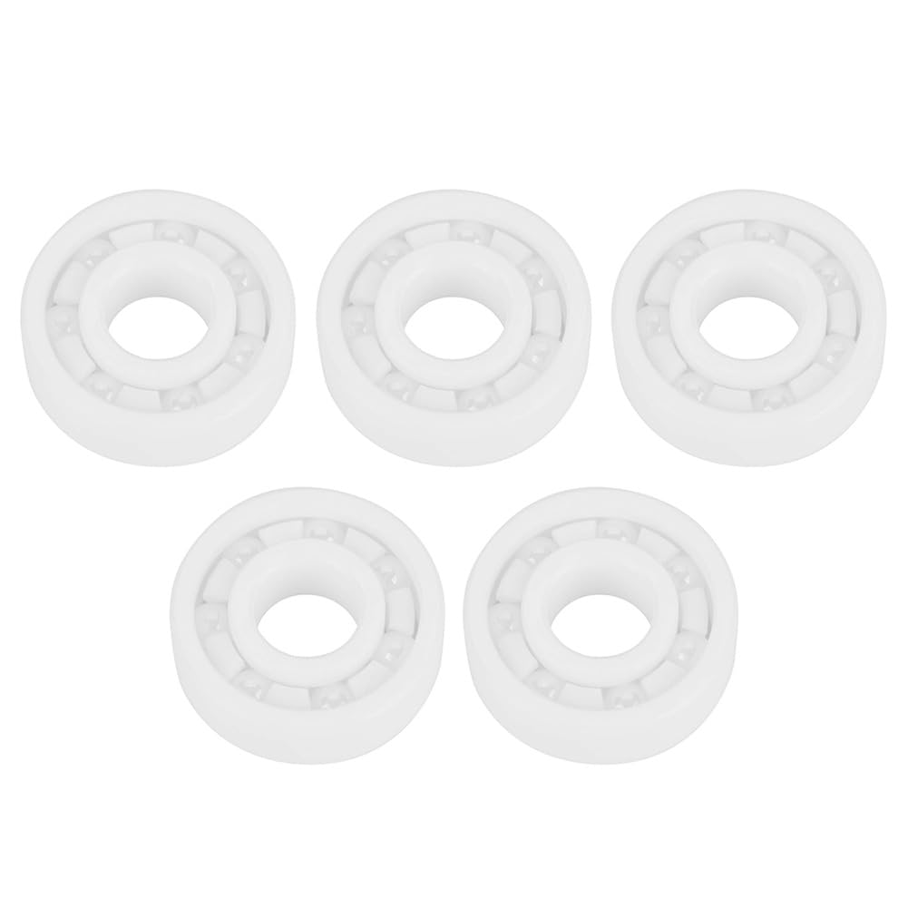 Turodeuo 5 Pcs White 6000- Full Ceramic Bearing ZrO2 Ball Bearing Zirconia Oxide Bearing 10 X 26 X 8mm