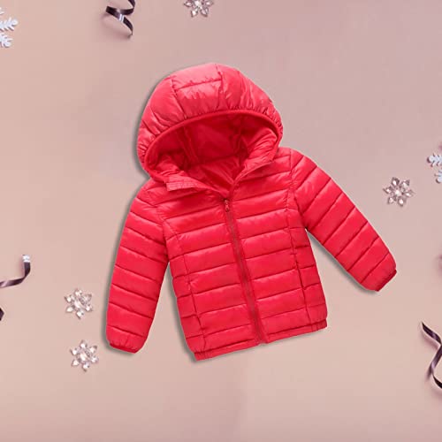 Cat Toddler Shirt Sized Boys And Girls Warm Cotton Padded Jacket Autumn And Winter Children's Toddler (Red, 9-10Years)3