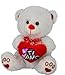 Ours en peluche brillant avec cœur TI Amo 30 cm