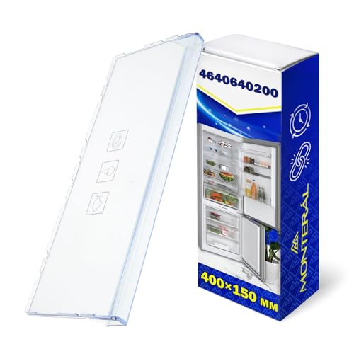 Panel Frontal de Cajón Frigorifico Congelador con el Tamaño de 400x150 mm con Código Original 4640640200 para Beko - Garantía de 10 Años - MONTERAL