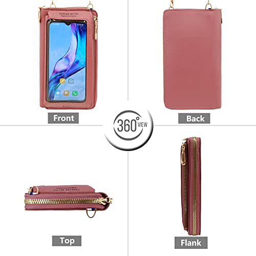 Image of PORT&LOTUS Small Crossbody Handbags for Women Cell Phone Purse Wallet Ladies Women's Clutch PU Leather Shoulder Bags