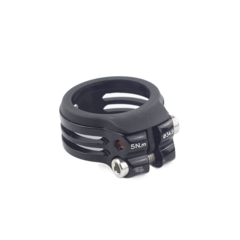 Bike Seat Clamp Bike Seatpost Clamp 31.8mm 34.9mm MTB Road Bike Seat Post Saddle Waterproof Dustproof Fit 27.2mm .6mm(Black 34.9)