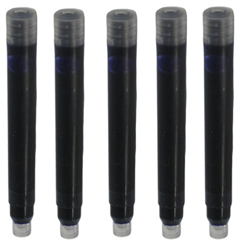 Gullor 25 Pcs International Size Pen Ink Cartridge To Fit Jinhao Fountain Pens, Dark Blue, 5 Per Pack #TOP1