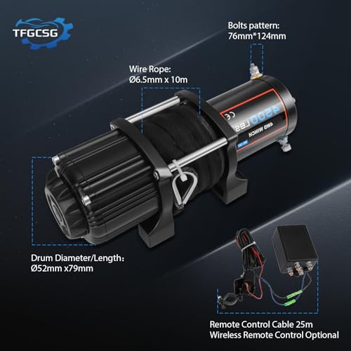Winch eléctrico 4500LBS para ATV UTV camioneta 12V miniatura 5