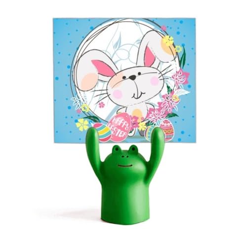Mémo cartoon animal avec support grenouille et lapin pour note de bureau