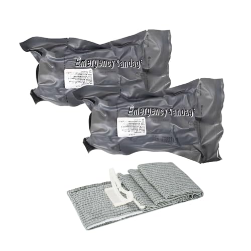 Caphstion 2pcs Outdoor Emergency Bandages Israeli Bandages 6 inch Elastic Vacuum-Sealed Hemostatic Compression Bandages