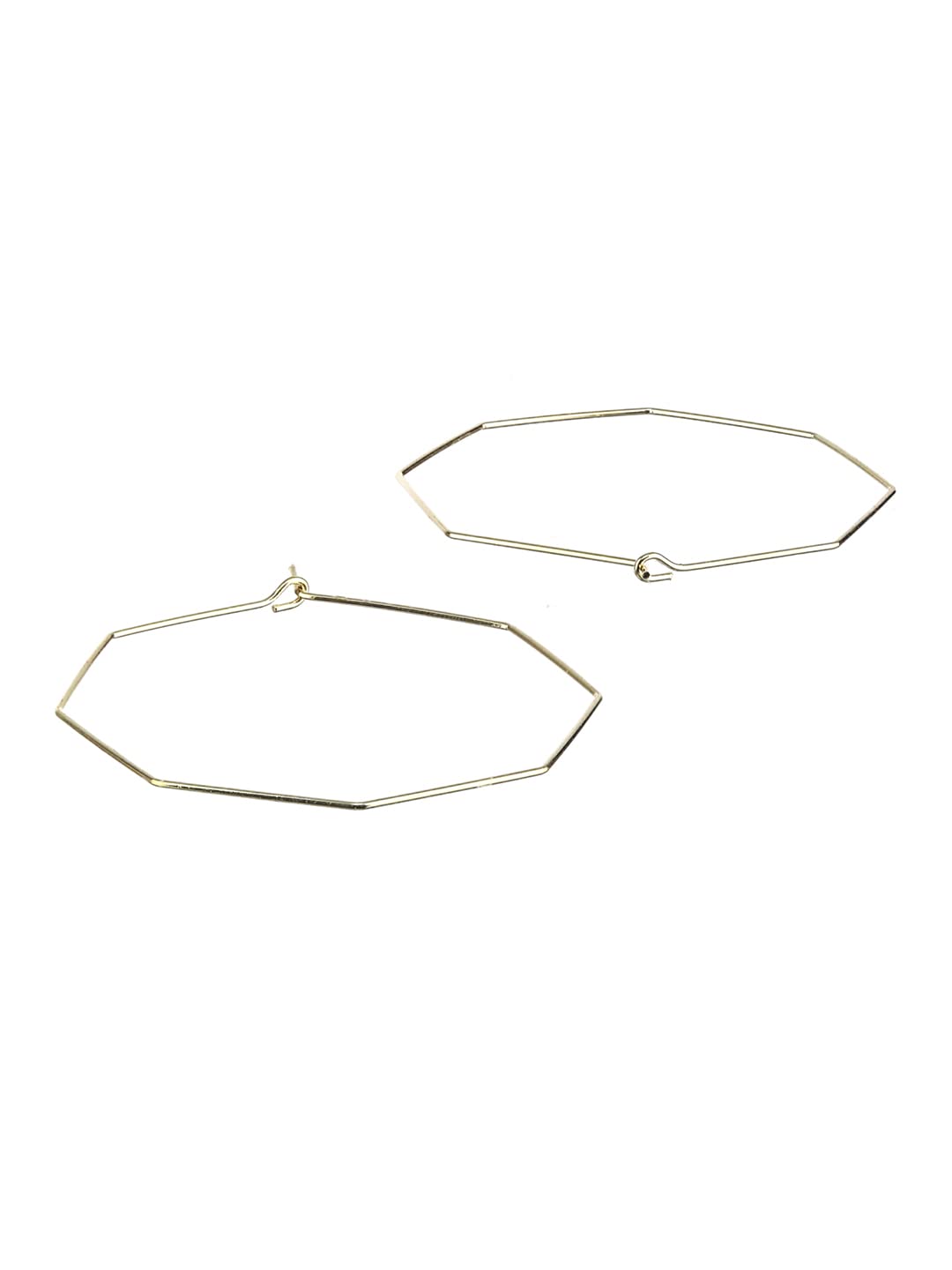 Plated Brass Hoops and Stud Earrings Set of 6