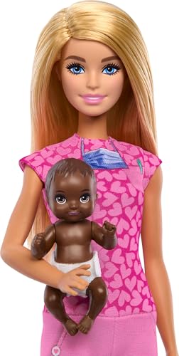 Barbie Baby Doctor Playset with Blonde Fashion Doll Wearing Pink Scrubs, Baby Doll, Furniture & Accessories - image 3