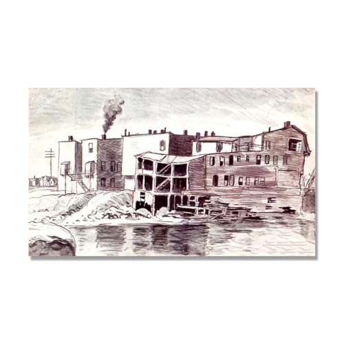 Toile Charles Burchfield 50x85cm pour habiller un mur vide sans encombrer l'espace