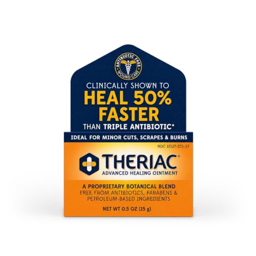 Theriac Advanced Healing Ointment, Wound Care with Manuka Honey, 0.5 oz