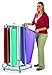 Angeles Mobile 36 Inch 5 Paper Roll Cutter Storage Holder Floor Steel Rack Dispenser Stand Cart
