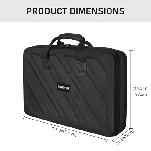 Image of Hard Case Compatible with Pioneer DJ Controller DDJ-FLX4 /DDJ-400 /DDJ-SB2 /DDJ-200 /DDJ-SB3 /DDJ-RB Protective Carrying Storage Bag,Black(S-20.8 x 14.5 x 3.5 Inch)