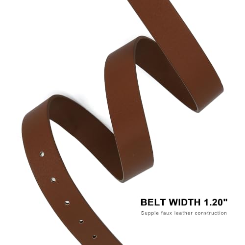 Image of Earnda Women Leather Belt for Jeans Dresses Fashion Buckle Waist Belts