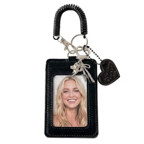 KAHZOR 1 pièce Porte Cle Photo, Photocard Holder, Porte Badge Rigide, Porte-Clés Étui De Protection, D'identité Pour Album Idole Banque Photo Bus...