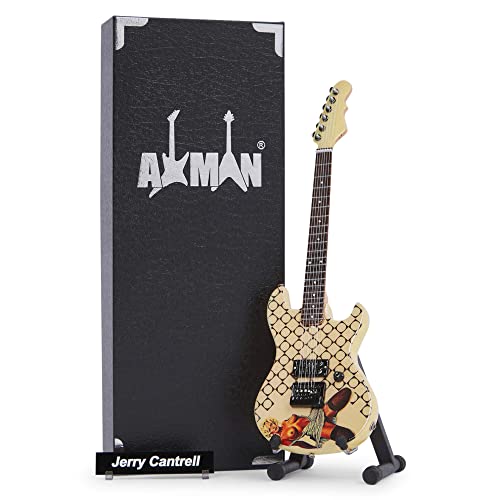 Jerry Cantrell Miniature Guitar Replica – Cadeaux de musique – Échelle 1/4 ornementale faite à la main – Boîte d’affichage - Les Beatles, Paul McCartney, John Lennon, RIngo Starr, George Harrison Jerry Cantrell Miniature Guitar Replica - Cadeaux de musique - Échelle 1/4 ornementale faite à la main - Boîte d’affichage