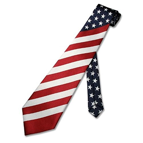 Pensan NEW American Flag Men's Neck Tie USA Patriotic Skinny 2'' NeckTie