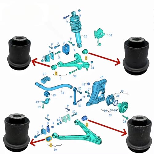 Kit bagues bras de suspension Seat Exeo idéal trajets vacances ST - 5