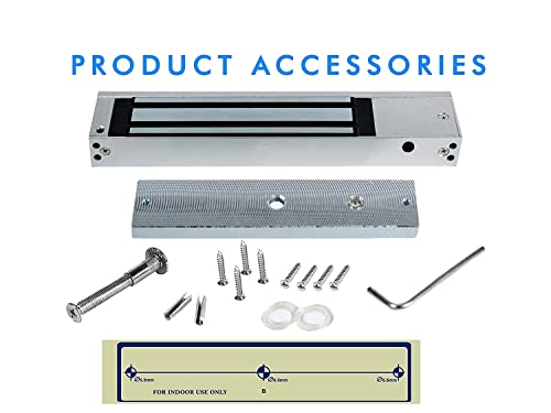 Image of Smart iCards; Single Door 12V DC 600lbs Electromagnetic Lock /EM Lock for Access Control with LED (Silver)