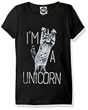 Fifth Sun Big Girls' Cat Graphic T-Shirt, Black, Medium/7/8