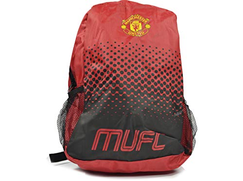 Mochila ajustable con cremallera de equipo de fútbol  diseño oficial  Manchester United