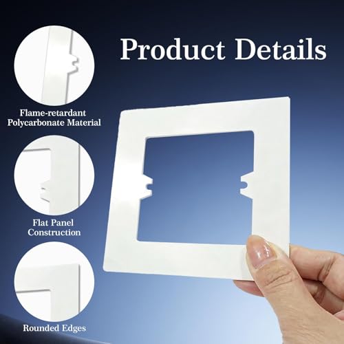 Image of 4pcs Switch Board Cover Box for Wall, Electrical Socket Surround, White Wall Switch Cover Plates for Home Renovation, Set of Four White Switch Surround Covers