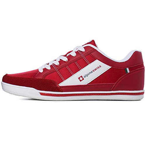 Alpine Swiss Men’s Retro Sneakers | Euro Vintage Inspired Low Top Shoes with Suede Trim | Stefan Fashion Sneakers | Streetwear Casual Tennis Shoes2