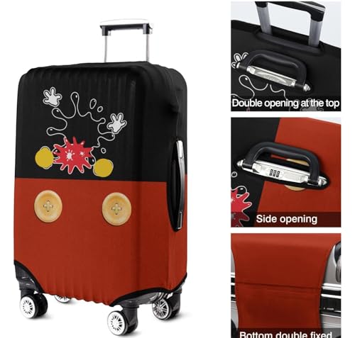 3 Pieces of Luggage Cover Travel Suitcase Protector, Cartoon Mouse Suitcase Sleeve Covers Set of 3 Fits 20 24 28 Inch Baggage, Elastic Washable Baggage Covers for Set of 3 Luggage (S&M&L)4