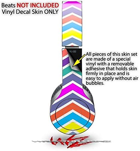 Skin Decal Wrap Works with Original Beats Solo HD Headphones Zig Zag Colors 04 Skin Only (Headphones NOT Included)