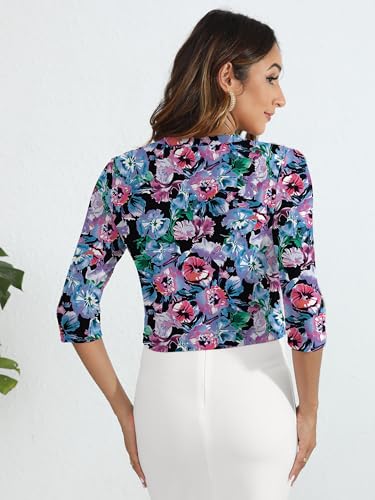 Image of Heymoments Women's Thin Shrugs 3 /4 Sleeve Lightweight Cropped Sweaters Open Front Cardigan for Dress