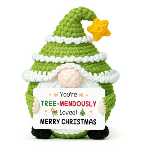 Glydein Christmas Emotional Support Crochet Christmas Tree Gnome Gifts