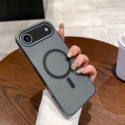 Coque iPhone 15 Pro Max fine magnétique noire pour éviter les rayures
