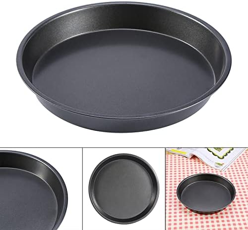 Pizza pan, 9 Inch Metallic Deep Non Stick Bakeware Dish for Oven Baking Dishes Pans Pie Tray Premium Bakeware for Kitchenware
